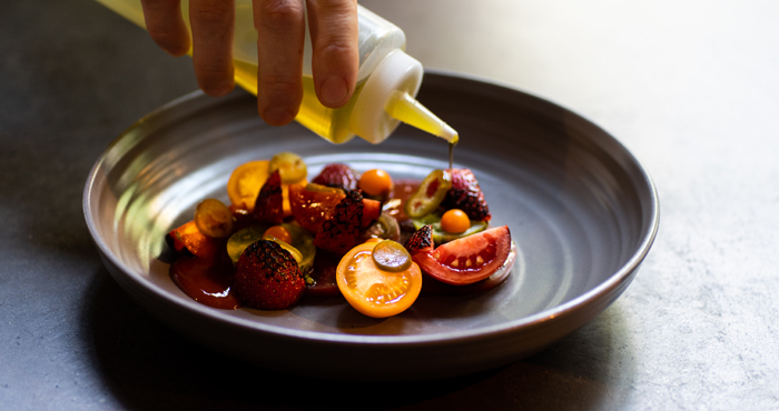 appetizer being prepared