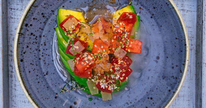 Avocado and fish appetizer