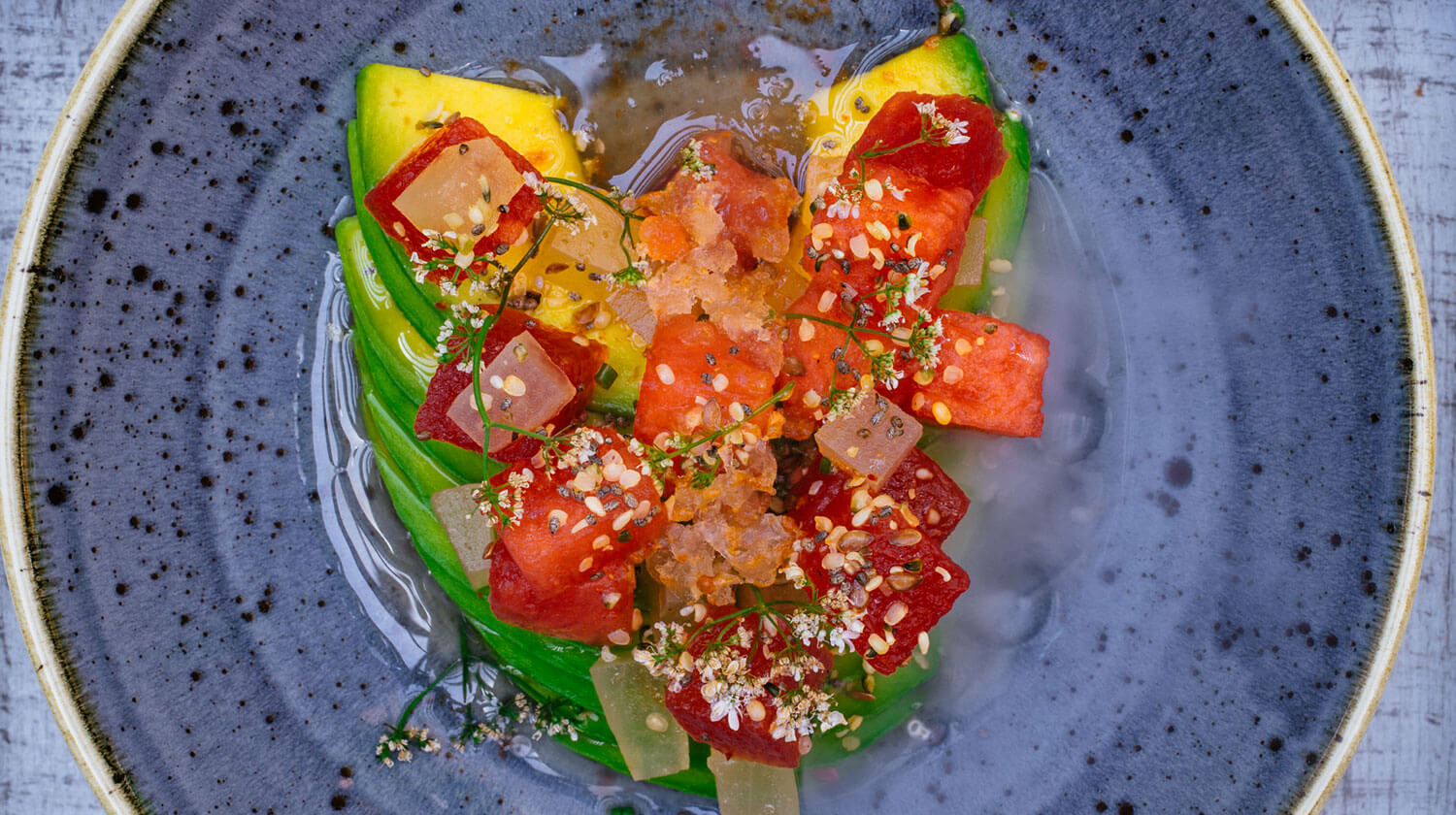 Avocado and fish appetizer