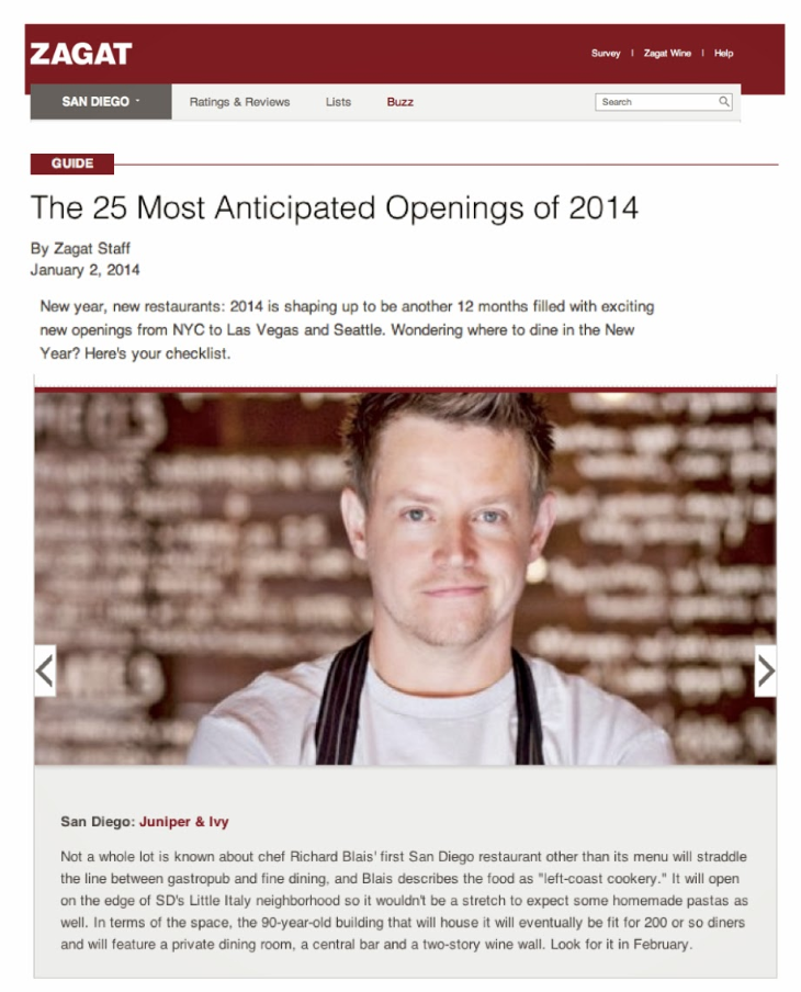 Screenshot of the 25 Most Anticipated Openings of 2014 Webpage