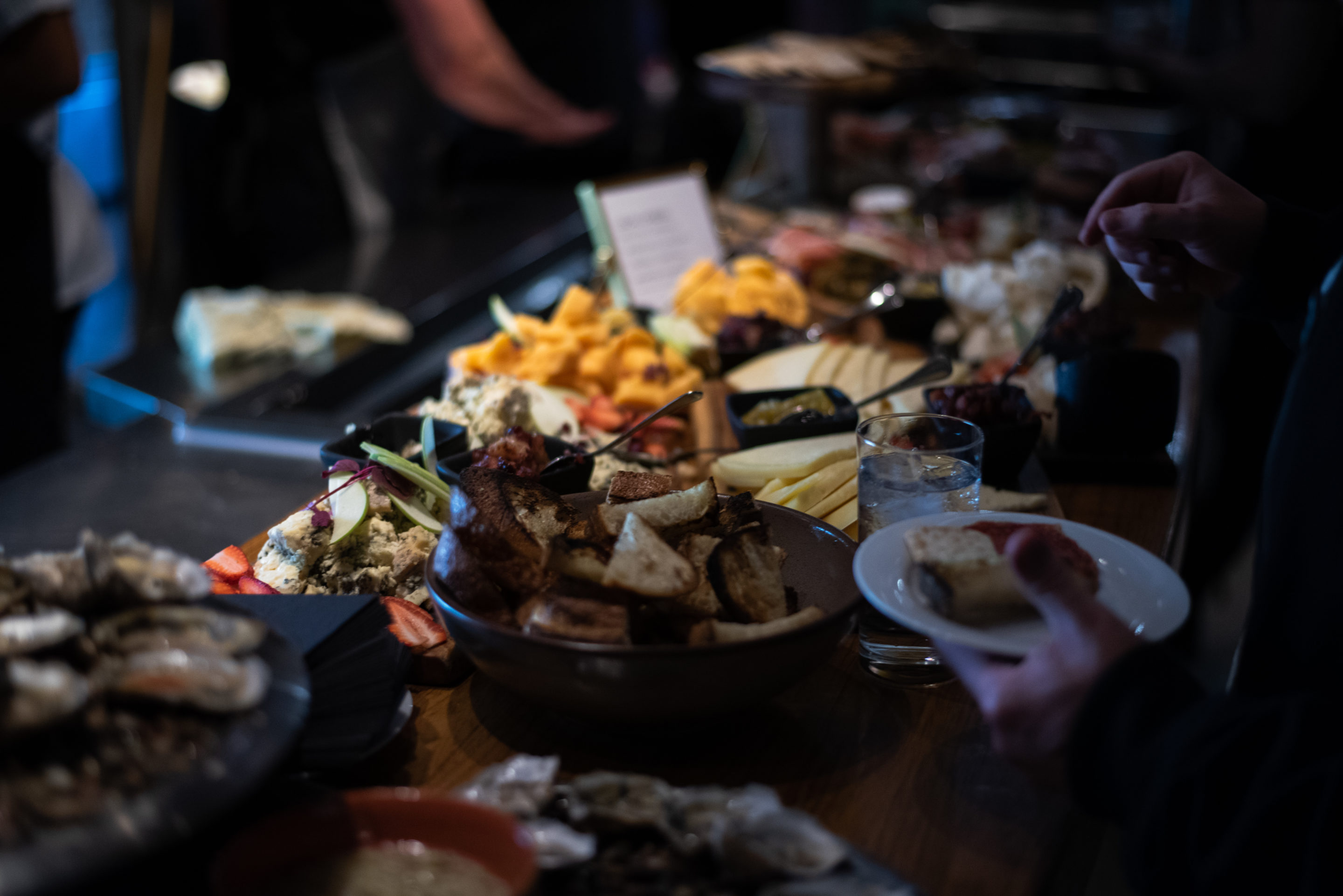 display of food on counter