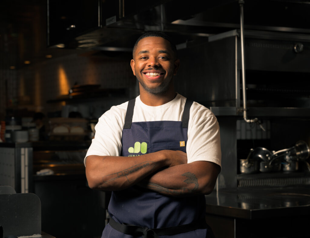 Picture of Chef de Cuisine, Khine Moore, with his arms crossed.